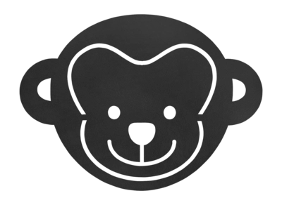 Vloerkleed Lind DNA Kids Monkey XXL Bull Black