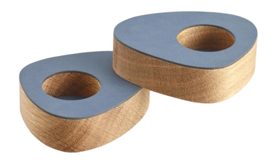 Theelichthouder Lind DNA Curve Nature Nupo Dark Blue (Set van 2)