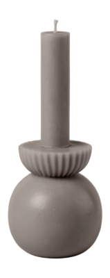 Kaars Cozy Candles Dark Taupe H20 D8