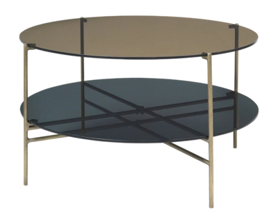 Bijzettafel Cozy Furniture Smoke/Antique brass