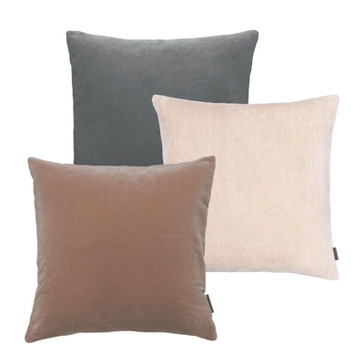 Sierkussenhoes Cozy Cushions Rose/Grey 50 x 50 cm Set van 3