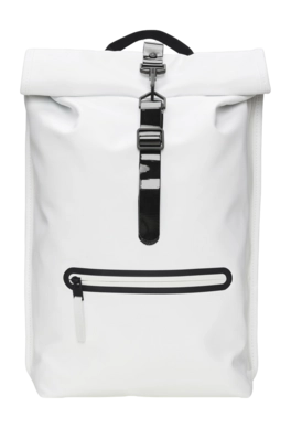 Backpack RAINS Unisex Rolltop Rucksack Contrast Powder