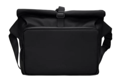 Schultertasche RAINS Rolltop Commuter Bag Unisex Black