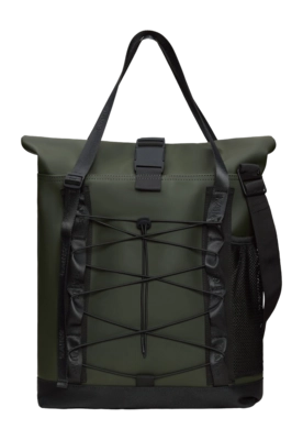 Draagtas RAINS Unisex Trail Rolltop Tote Bag Green