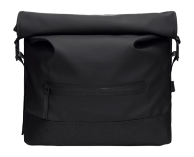 Schoudertas RAINS Unisex Trail Rolltop Messenger Bag Black