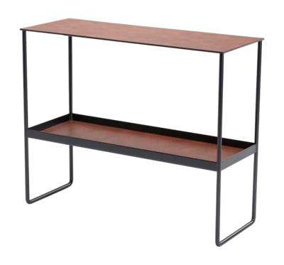 Tisch Lind DNA Konsole Tisch - 2 racks Bull Cognac / Black