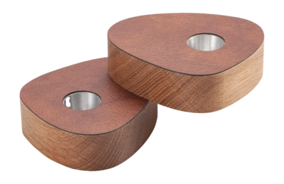Kaarshouder Lind DNA Curve Bull Cognac (Set van 2)