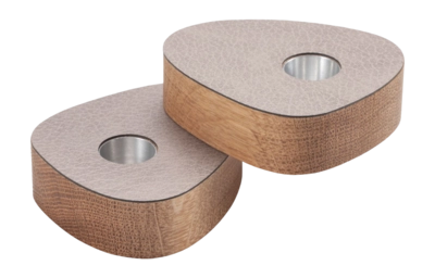 Kaarshouder Lind DNA Curve Bull Warm Grey (Set van 2)