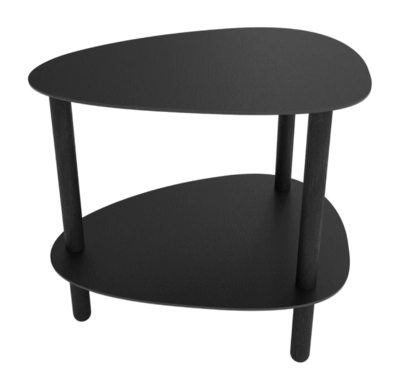 Loungetafel Lind DNA Curve Lounge Table L Bull Black Oak Nature