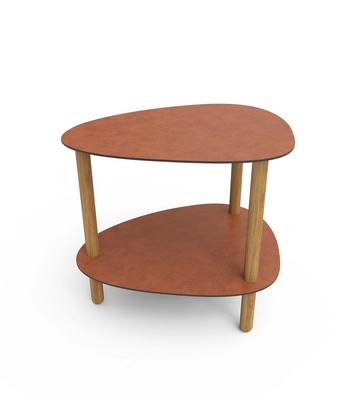 Loungetafel Lind DNA Curve Lounge Table L Bull Cognac Oak Nature