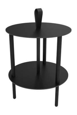 Bijzettafel Lind DNA Strap Table S Bull Black/Oak Smoked