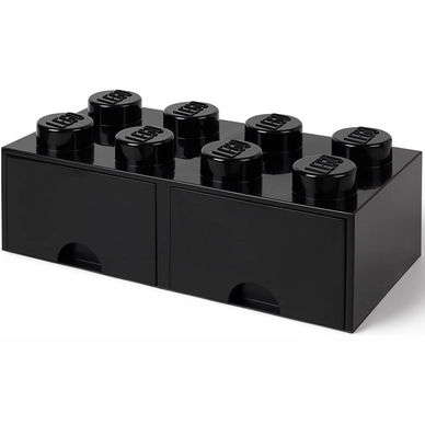 Opbergbox LEGO met 2 Lades Brick 8 Zwart