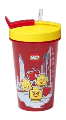 Gobelet Lego Avec Paille Iconic Girl Bright Red 500 ml