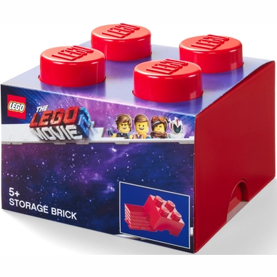 Boîte de Rangement LEGO Brick 4 Movie 2 Rouge