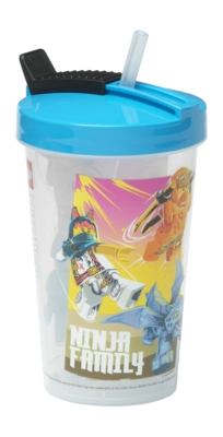 Trinkbecher Lego Mit Strohhalm Ninjago Dark Azur 500 ml