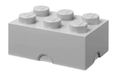 Opbergbox Lego Brick 6 Medium Stone Grey