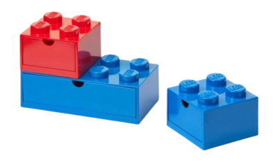 Opbergbox Lego Desk Drawer Set Bright Red Bright Blue