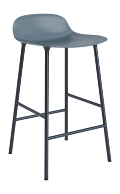 Barstoel Normann Copenhagen Form Barstool 65 cm Steel Blue