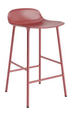 Barstoel Normann Copenhagen Form Barstool 65 cm Steel Red