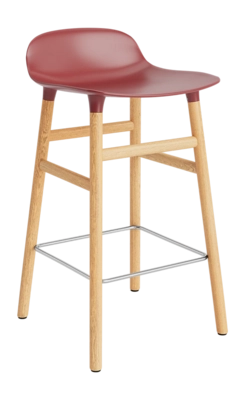 Barstoel Normann Copenhagen Form Barstool 65 cm Oak Red