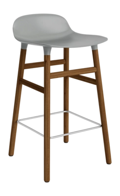 Barstoel Normann Copenhagen Form Barstool 65 cm Walnut Grey