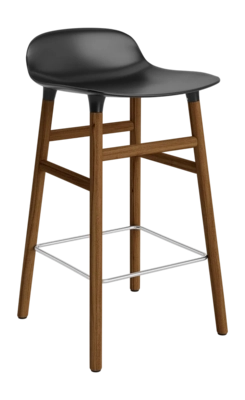 Barstoel Normann Copenhagen Form Barstool 65 cm Walnut Black