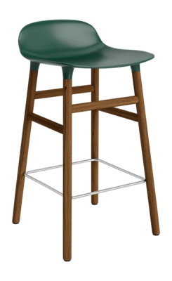 Barstoel Normann Copenhagen Form Barstool 65 cm Walnut Green