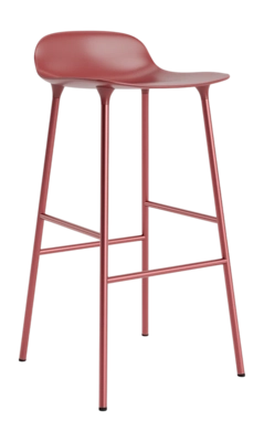 Barstoel Normann Copenhagen Form Barstool 75 cm Steel Red