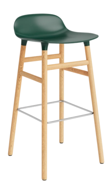 Barstoel Normann Copenhagen Form Barstool 75 cm Oak Green