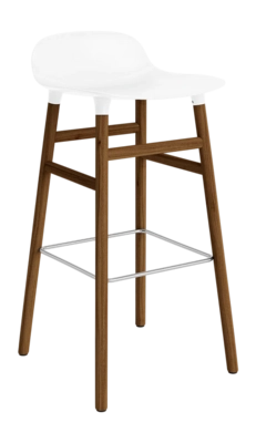 Barstoel Normann Copenhagen Form Barstool 75 cm Walnut White