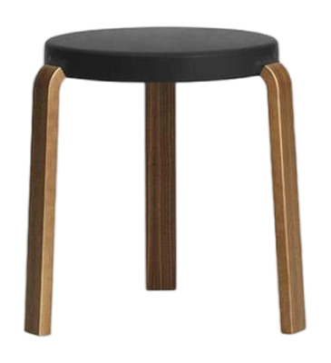 Kruk Normann Copenhagen Tap Stool Walnut Black