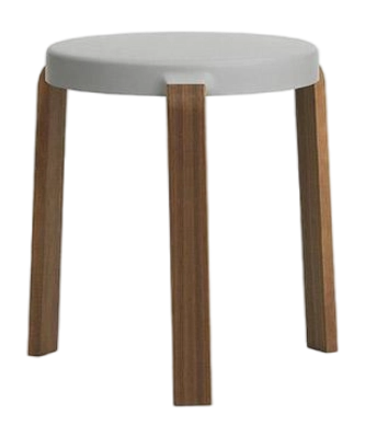 Kruk Normann Copenhagen Tap Stool Walnut Grey