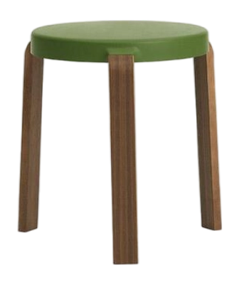 Kruk Normann Copenhagen Tap Stool Walnut Olive