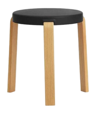 Kruk Normann Copenhagen Tap Stool Oak Black