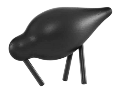 Houten Beeldje Normann Copenhagen Shorebird Small Black