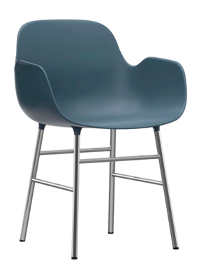 Stoel Normann Copenhagen Form Armchair Chrome Blue