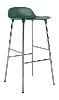 Barstoel Normann Copenhagen Form Barstool 75 cm Chrome Green