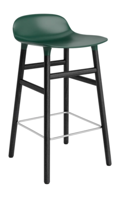 Barstoel Normann Copenhagen Form Barstool 65 cm Black Oak Green