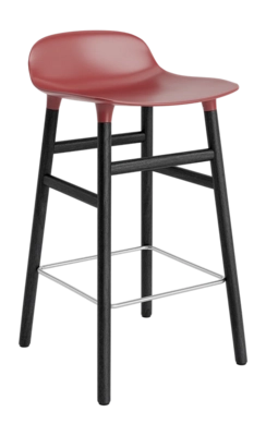 Barstoel Normann Copenhagen Form Barstool 65 cm Black Oak Red