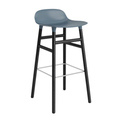 Barstoel Normann Copenhagen Form Barstool 75 cm Black Oak Blue