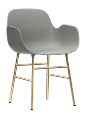 Stoel Normann Copenhagen Form Armchair Brass Grey
