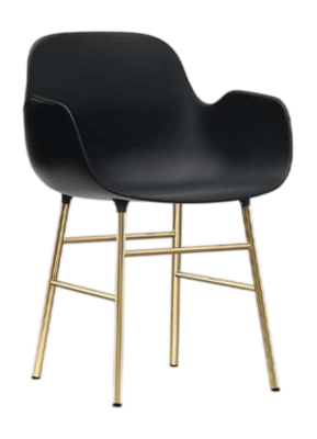 Stoel Normann Copenhagen Form Armchair Brass Black