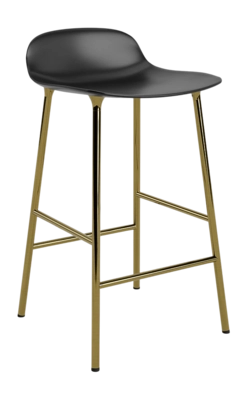 Barstoel Normann Copenhagen Form Barstool 65 cm Brass Black