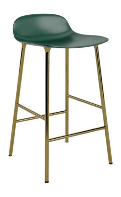 Barstoel Normann Copenhagen Form Barstool 65 cm Brass Green