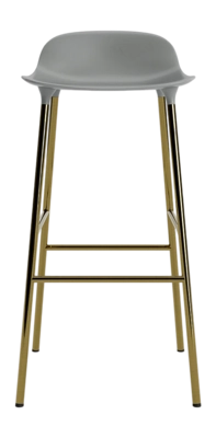 Barstoel Normann Copenhagen Form Barstool 75 cm Brass Grey