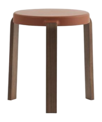 Kruk Normann Copenhagen Tap Stool Walnut Caramel