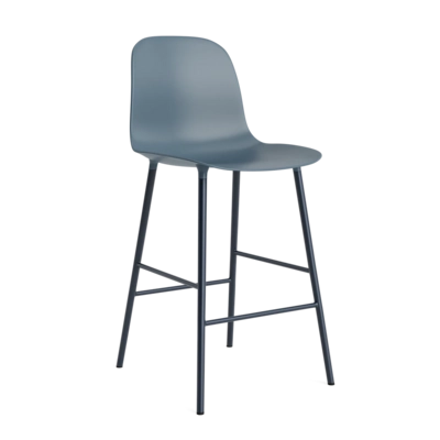 Barstoel Normann Copenhagen Form Bar Chair 65 cm Steel Blue