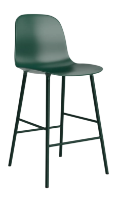 Barstoel Normann Copenhagen Form Bar Chair 65 cm Steel Green