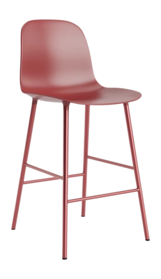 Barstoel Normann Copenhagen Form Bar Chair 65 cm Steel Red