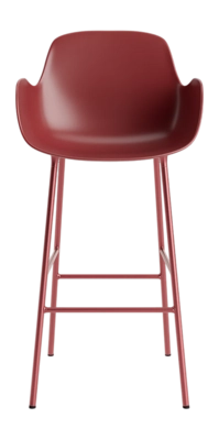 Barstoel Normann Copenhagen Form Bar Armchair 75 cm Steel Red